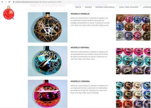 pagina web esferas navideñas